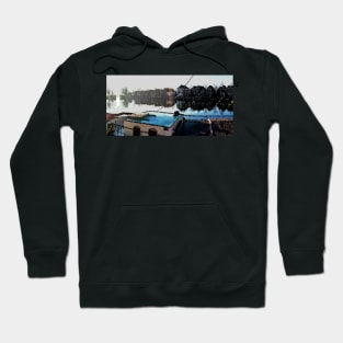 Dutch harbor in wintertime Hoodie